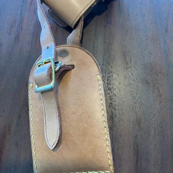 Louis Vuitton Brown Leather Luggage Tag - Picture 5 of 6